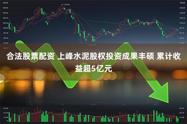 合法股票配资 上峰水泥股权投资成果丰硕 累计收益超5亿元